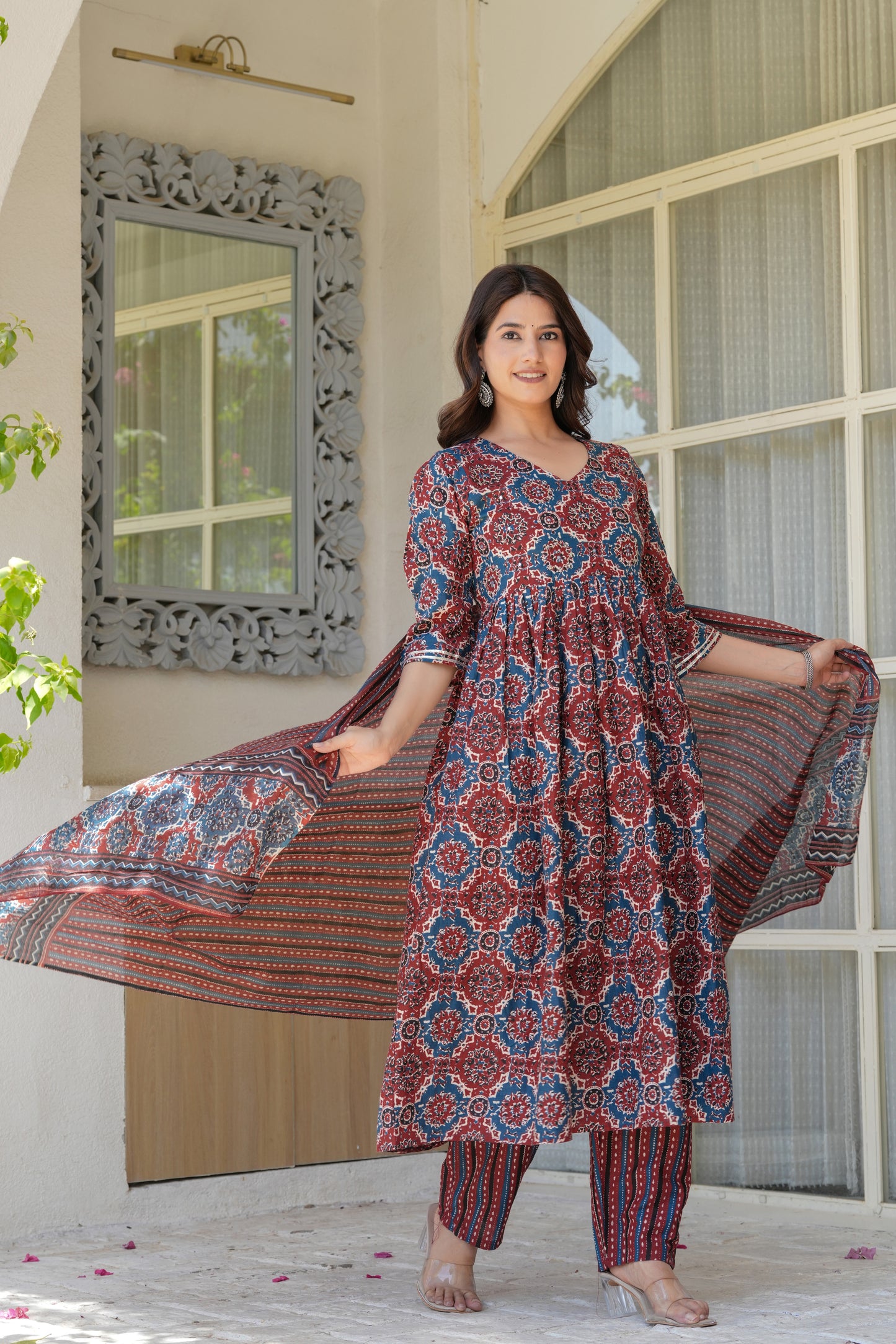 Cotton Dupatta Set