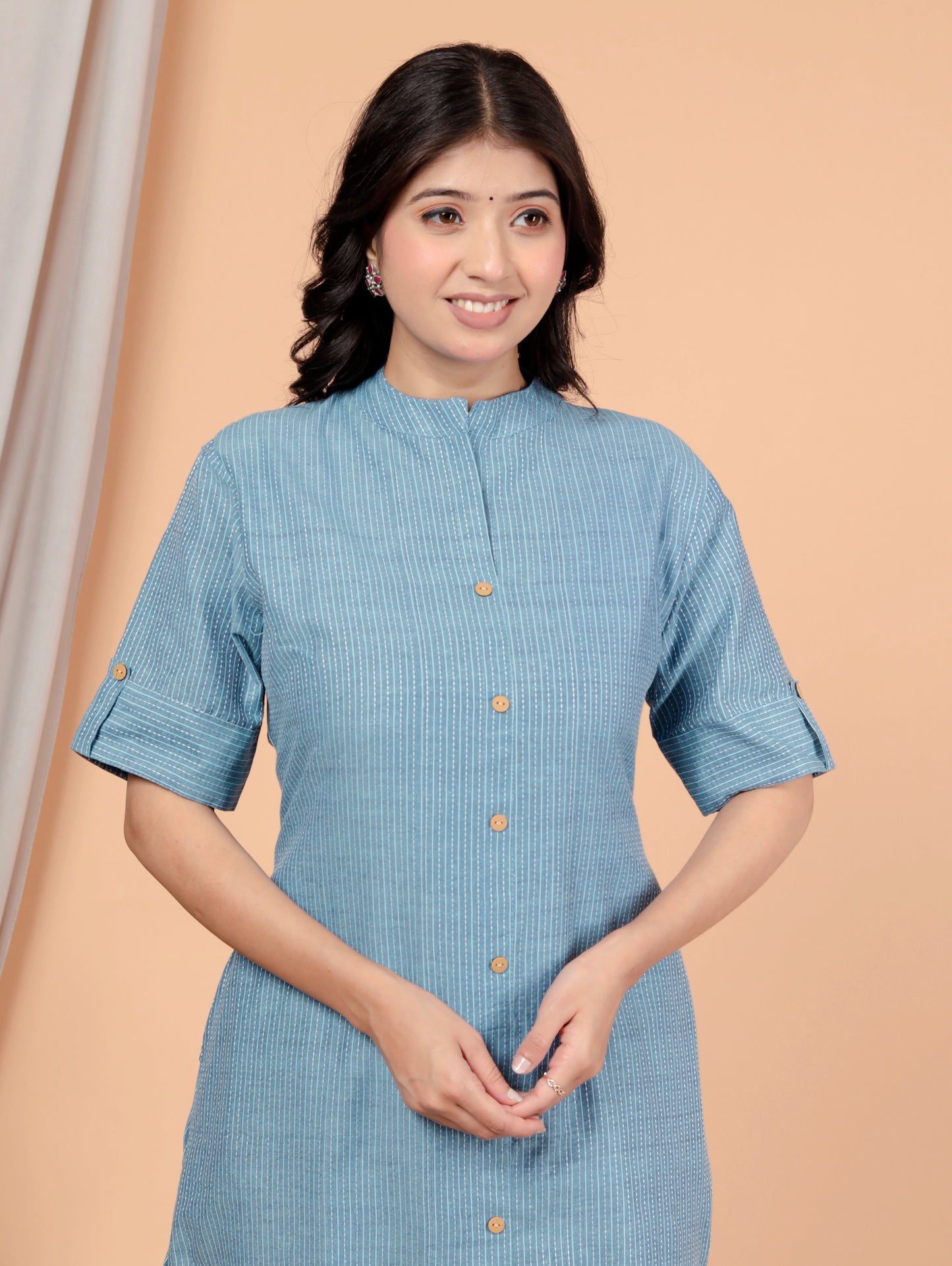 Katha Cotton Kurta Palazzo Set