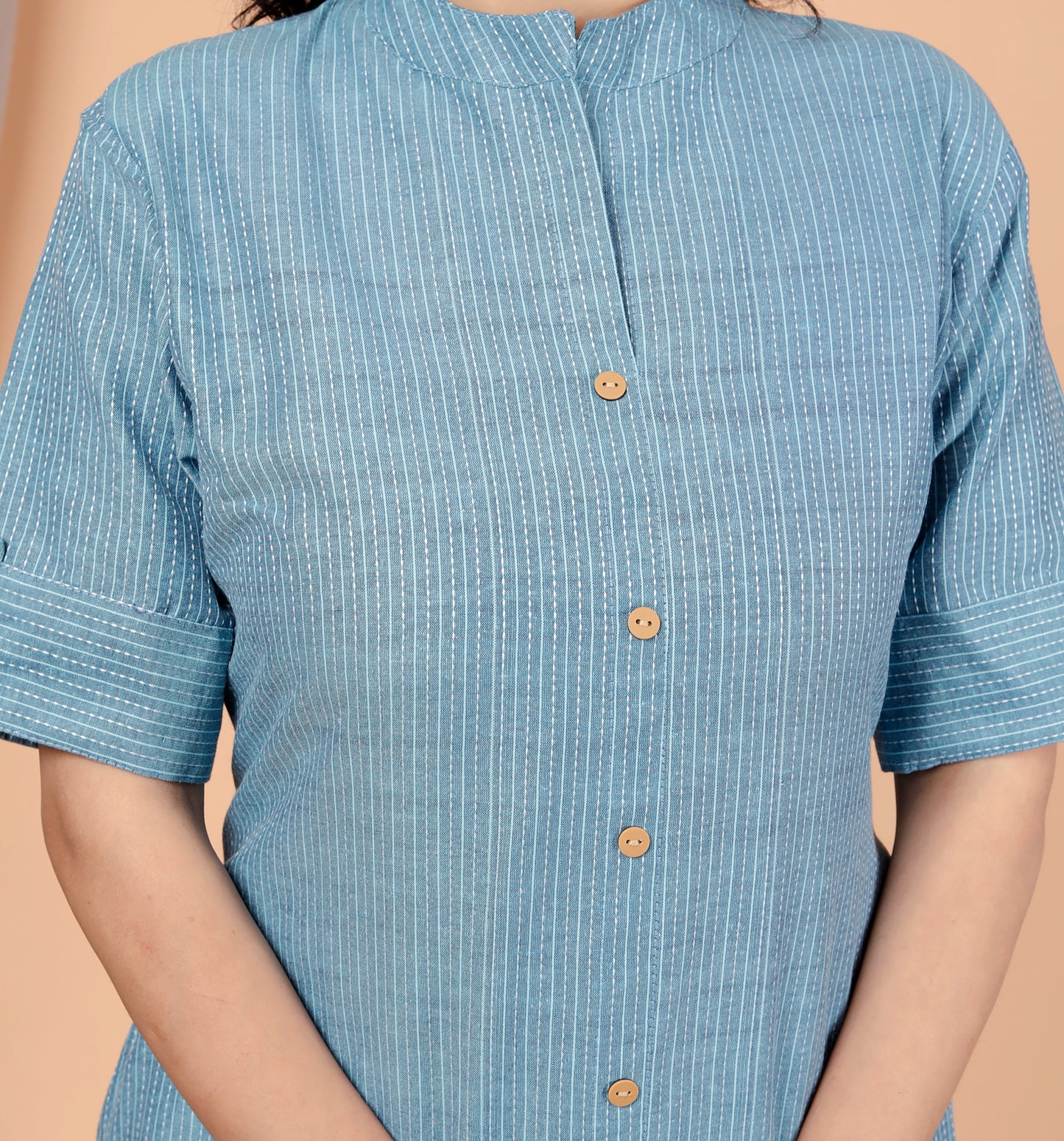 Katha Cotton Kurta Palazzo Set