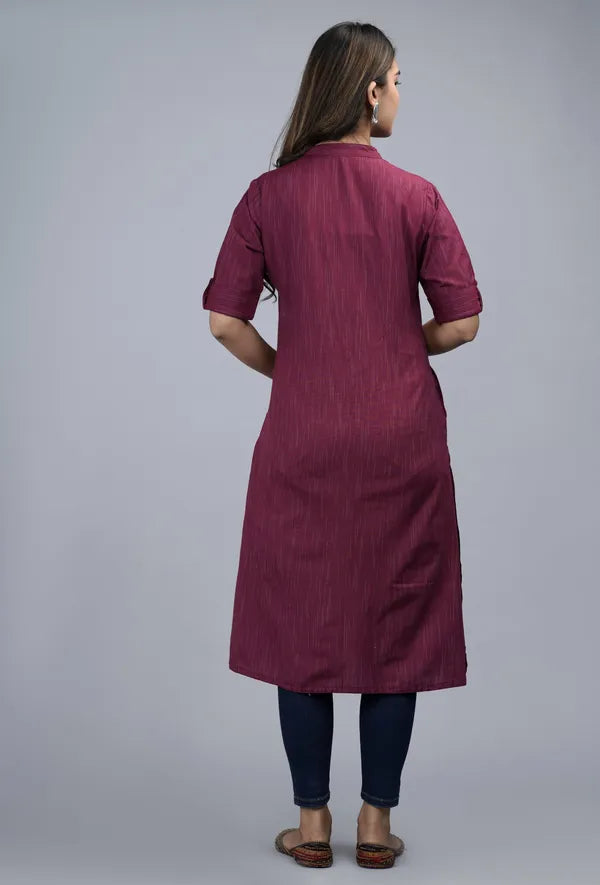 Mehroom Khadi Cotton Kurta For Women