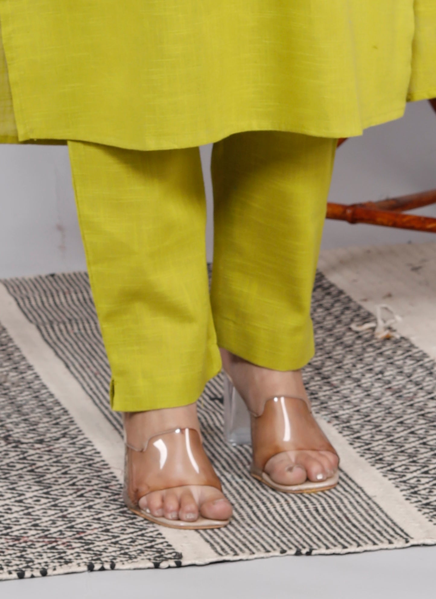 Cotton Slub Kurta Pant Set
