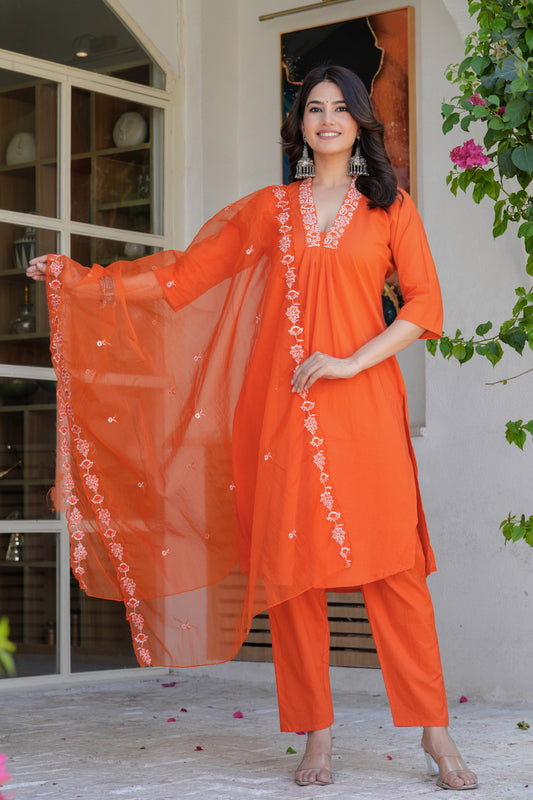 Cotton Dupatta Set